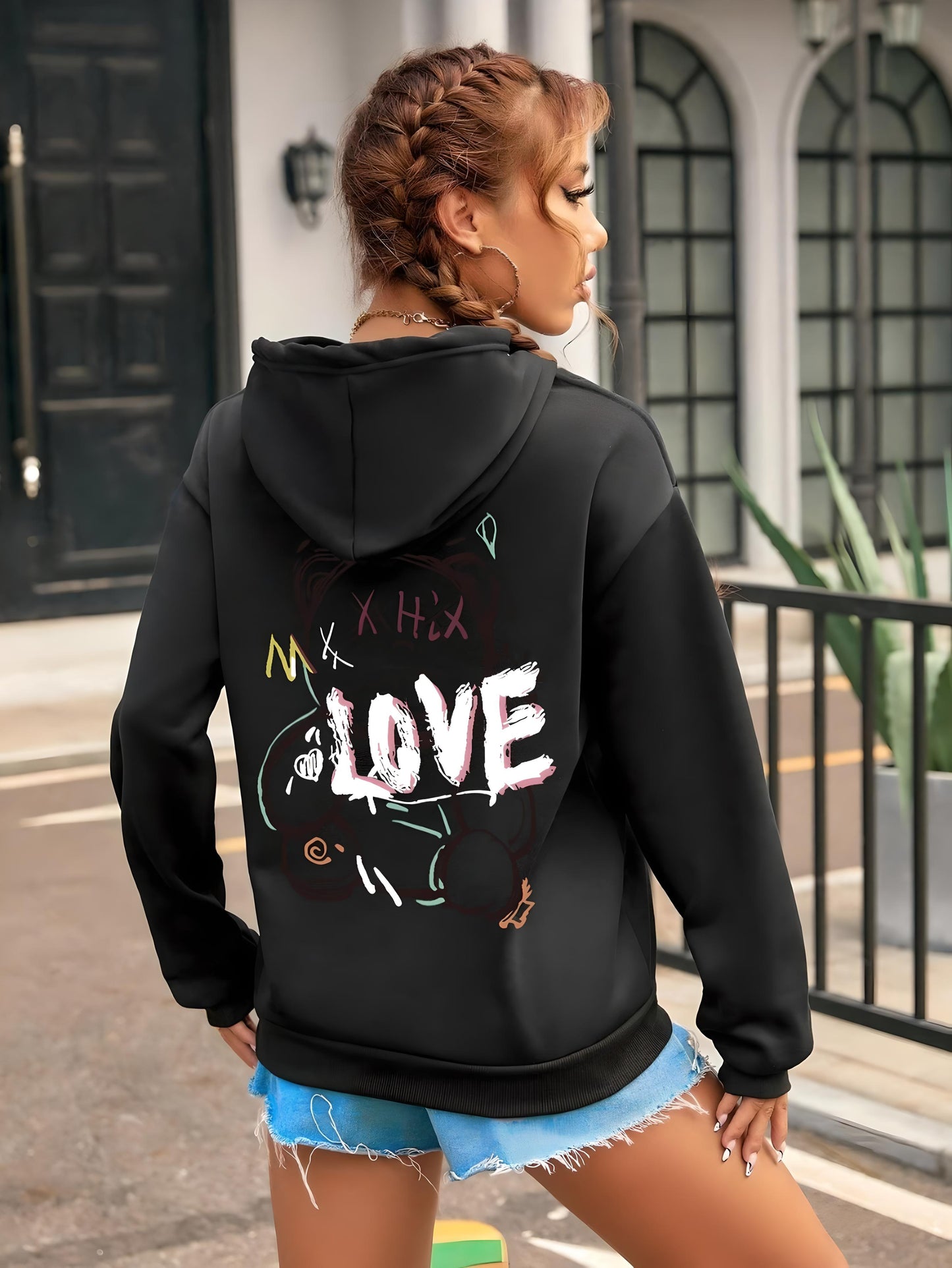 Sudadera con estampado de oso